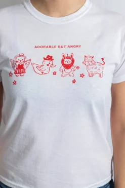 Women Daisy Street Tops | T-Shirts-Adorable But Angry Baby Tee