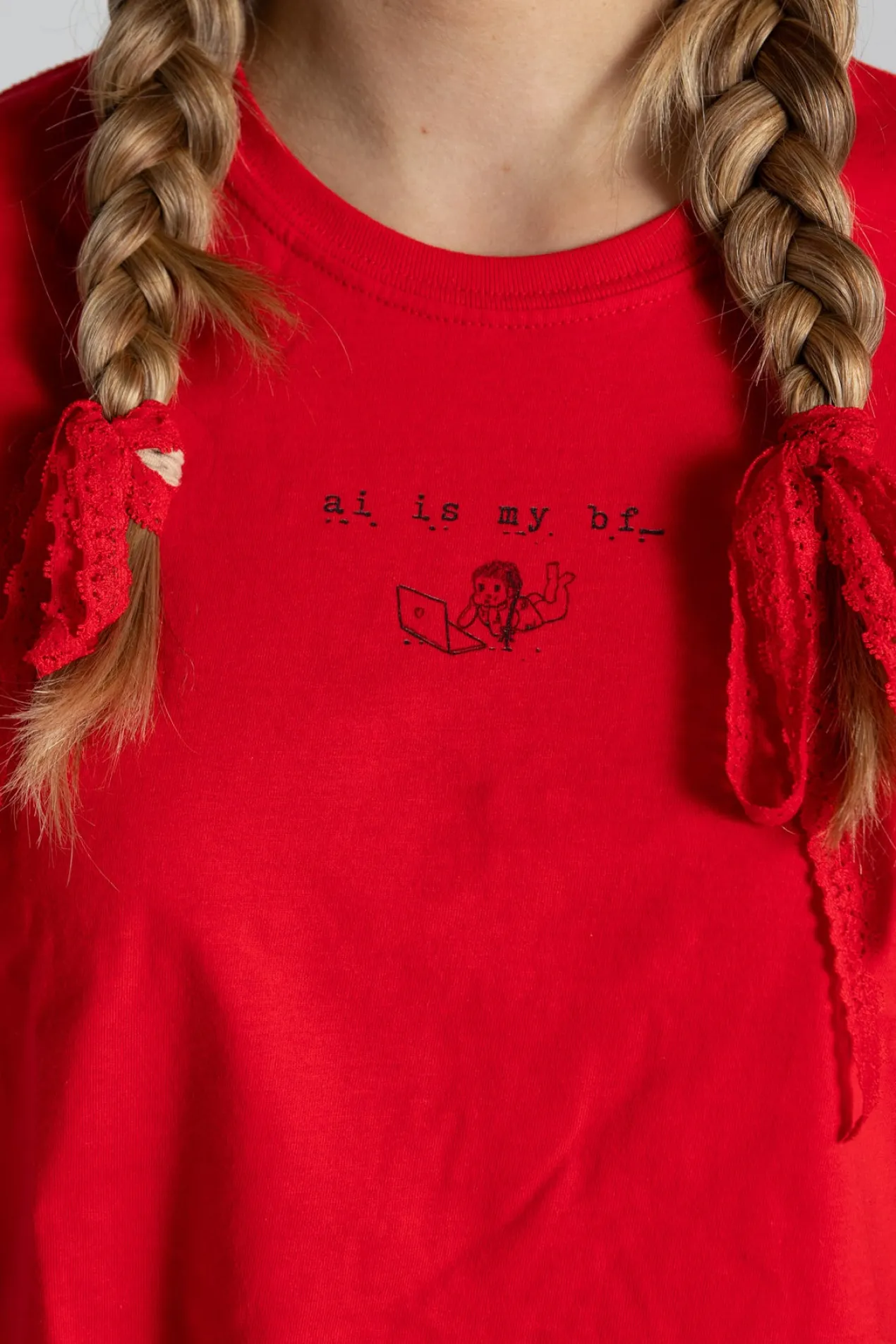 Women Daisy Street Tops | T-Shirts-Ai Is My Bf Cropped Tee