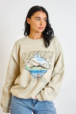 Women Daisy Street Hoodies & Sweatshirts-Bayview Sweatshirt