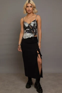 Women Daisy Street Partywear | Skirts-Midi Skirt With Bows