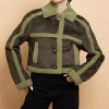 Women Daisy Street Jackets-Borg Detail Cropped Jacket