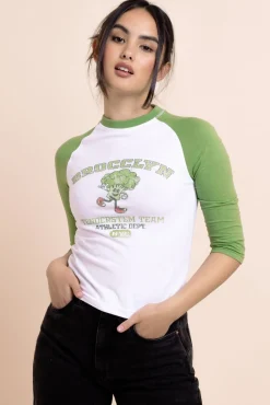 Women Daisy Street Tops-Brocclyn NYC Raglan Top