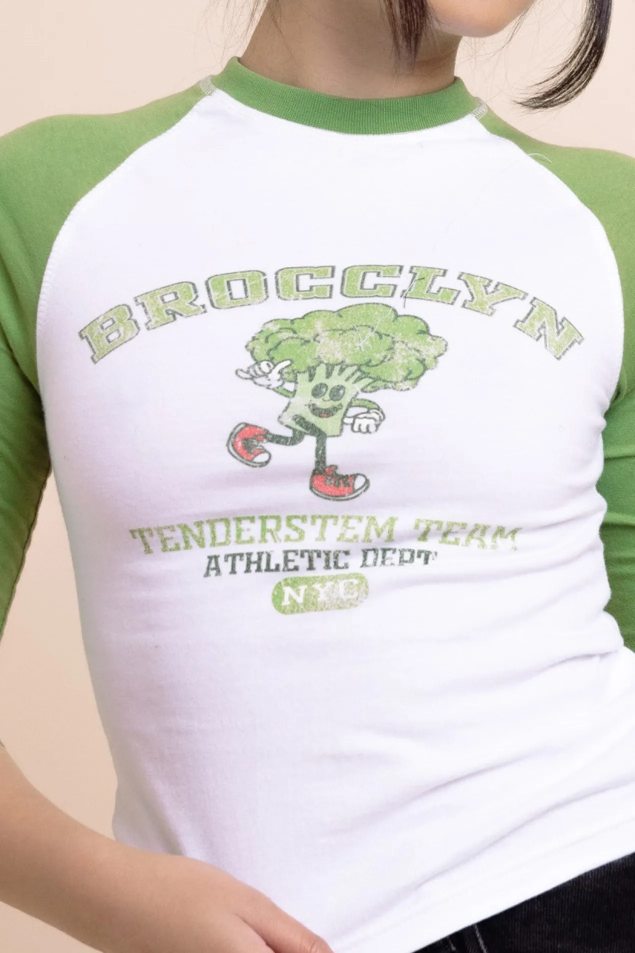 Women Daisy Street Tops-Brocclyn NYC Raglan Top