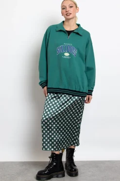 Women Daisy Street Tops | Hoodies & Sweatshirts-Bulldogs 1/4 Zip Sweater