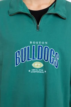 Women Daisy Street Tops | Hoodies & Sweatshirts-Bulldogs 1/4 Zip Sweater