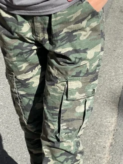 Women Daisy Street Trousers-Cargo Trouser in Camo