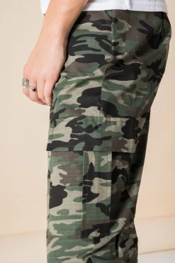 Women Daisy Street Trousers-Cargo Trouser in Camo