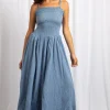 Women Daisy Street Dresses-Check Drop Waist Detail Maxi Dress