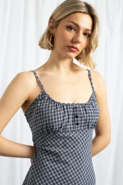 Women Daisy Street Dresses-Check Tie Back Cami Dress