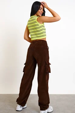 Women Daisy Street Trousers-Cord Combat Trouser