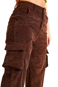 Women Daisy Street Trousers-Cord Combat Trouser