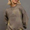 Women Daisy Street Hoodies & Sweatshirts-Crew Neck Sweat With Embossed Text