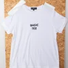 Women Daisy Street T-Shirts-Cropped T-Shirt with Basic Tee Print
