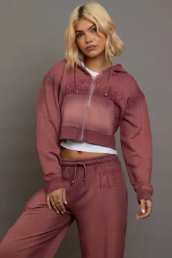 Women Daisy Street Tops | Hoodies & Sweatshirts-Dark Wash Terry Hoodie