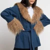 Women Daisy Street Jackets-Coat With Faux fur Detail
