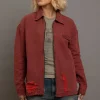Women Daisy Street Jackets-Denim Jacket With Embroidery Artwork