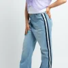 Women Daisy Street Trousers-Jeans with Stripe