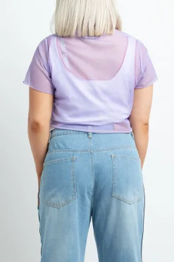 Women Daisy Street Trousers-Jeans with Stripe