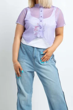 Women Daisy Street Trousers-Jeans with Stripe