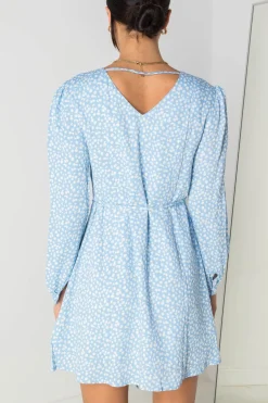 Women Daisy Street Dresses-Ditsy Floral Dress with Ruching Detail