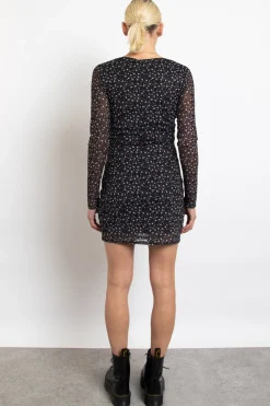 Women Daisy Street Dresses-Ditsy Floral Mesh Mini Dress