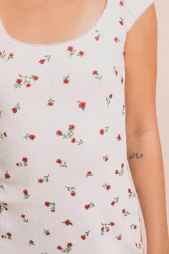 Women Daisy Street Dresses-Ditsy Pointelle Mini Dress