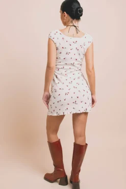 Women Daisy Street Dresses-Ditsy Pointelle Mini Dress
