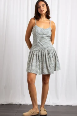 Women Daisy Street Dresses-Dropped Waist Cut Out Back Dress