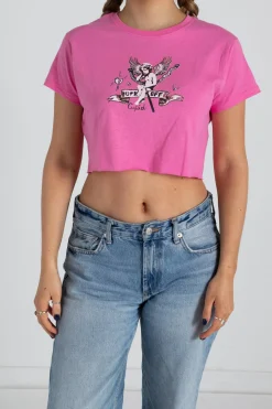 Women Daisy Street Tops | T-Shirts-F*** Cupid Cropped Tee