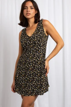 Women Daisy Street Dresses-Fitted Floral Mini Dress