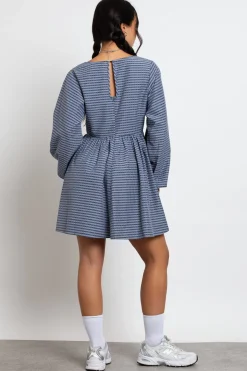 Women Daisy Street Dresses-Fixed Wrap Over Smock Dress