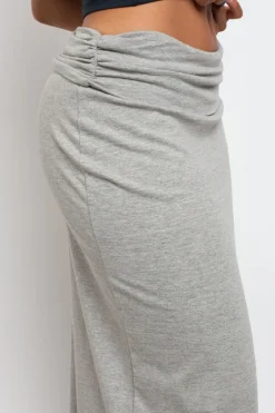 Women Daisy Street Skirts-Fold Over Waistband Maxi Skirt