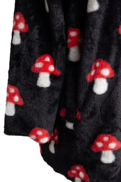 Women Daisy Street Jackets-Fur Coat in Mushroom Print