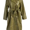 Women Daisy Street Jackets-Fur Trench Coat in