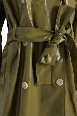 Women Daisy Street Jackets-Fur Trench Coat in