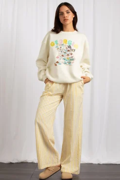 Women Daisy Street Hoodies & Sweatshirts-Georgia Map Graphic Pullover Sweatshirt