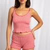 Women Daisy Street Tops-Gingham Babylock Edge Cami Top