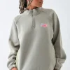 Women Daisy Street Tops | Hoodies & Sweatshirts-Half Zip Sweater With Piping Detail