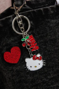 Daisy Street Accessories-Hello Kitty Silver Cherry Keychain