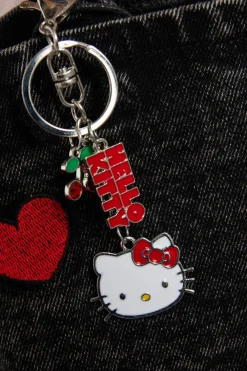 Daisy Street Accessories-Hello Kitty Silver Cherry Keychain