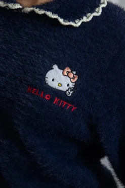 Women Daisy Street Hoodies & Sweatshirts-Hello Kitty Brushed Knit Jumper