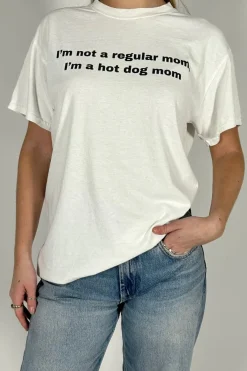 Women Daisy Street T-Shirts-I'm Not A Regular Mom, I'm A Hot Dog Mom Tee