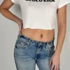 Women Daisy Street T-Shirts-In My Delulu Era Cropped Tee