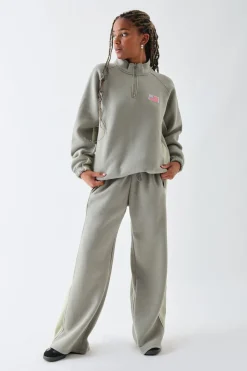 Women Daisy Street Trousers-Joggers With Panelling Detail