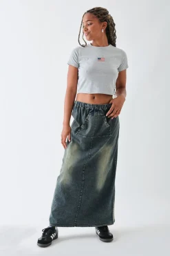 Women Daisy Street T-Shirts-LA Cropped Baby Tee
