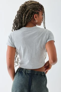Women Daisy Street T-Shirts-LA Cropped Baby Tee