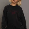 Women Daisy Street Hoodies & Sweatshirts-LA Embroidery Sweat