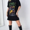 Women Daisy Street T-Shirts-Licensed ACDC 1981 'For Those About To Rock; T-Shirt Dress