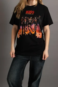 Women Daisy Street Band Tees | T-Shirts-Licensed Kiss T-Shirt