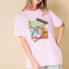 Women Daisy Street T-Shirts-Licensed Relaxed T-Shirt With Tom and Jerry 90's Print
